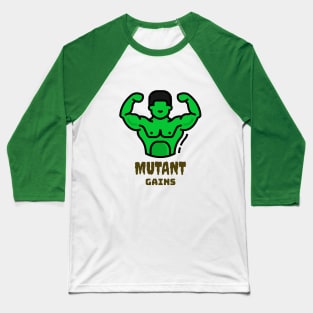 Mutant Gains - Bodybuilding Graphic Baseball T-Shirt